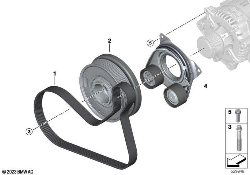 Шкив BMW B57, 11238472021