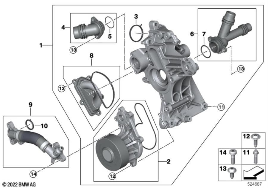 Помпа BMW, 11515A55395